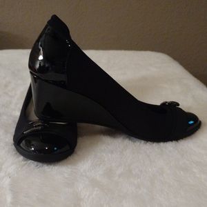 Ladies Patent Leather Wedge